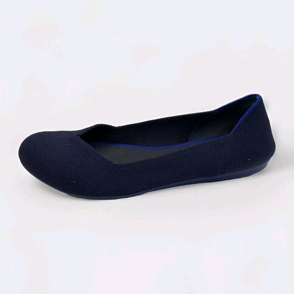 Rothy's Women's Navy Almond Toe Slip-On Casual Ballet Flat Size 8 - Picture 1 of 7